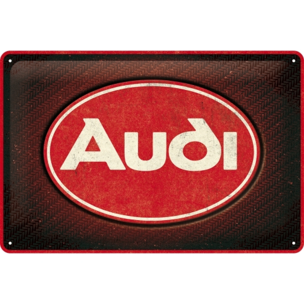 Tin - Audi - Logo Red Shine